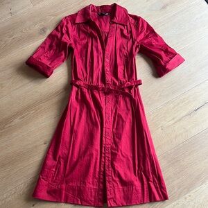 🦄 Red fit & flare dress - classic silhouette